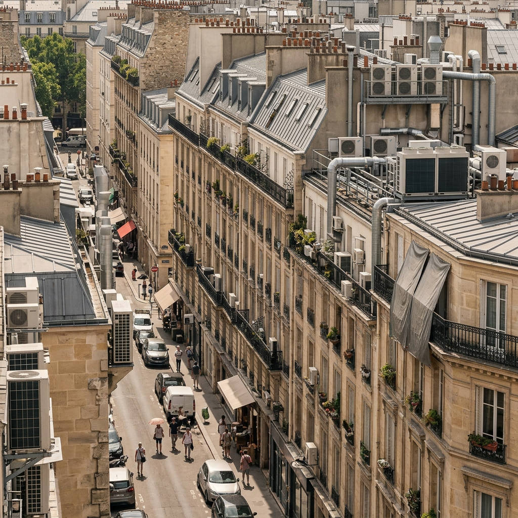 Climatisation en ville : une hausse de +2,4°C à Paris si généralisée