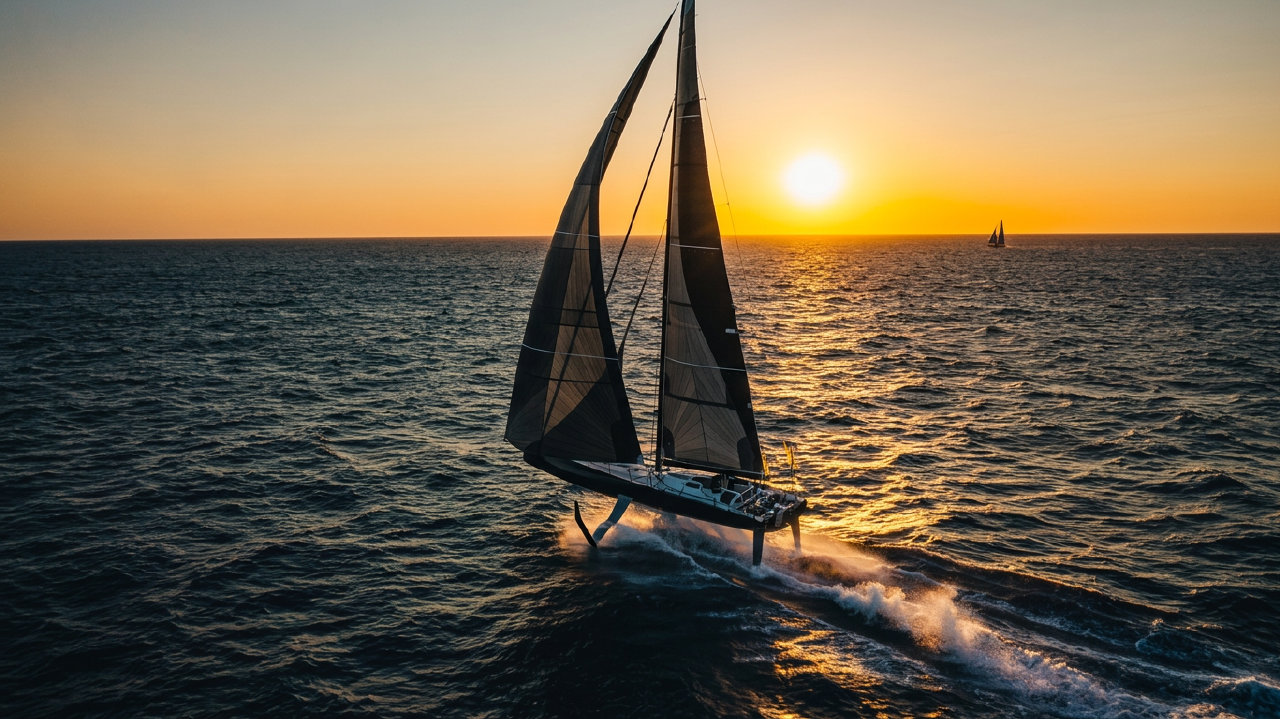 Allagrande Mapei et ses foils V3 avant la Route du Rhum et le Défi Azimut